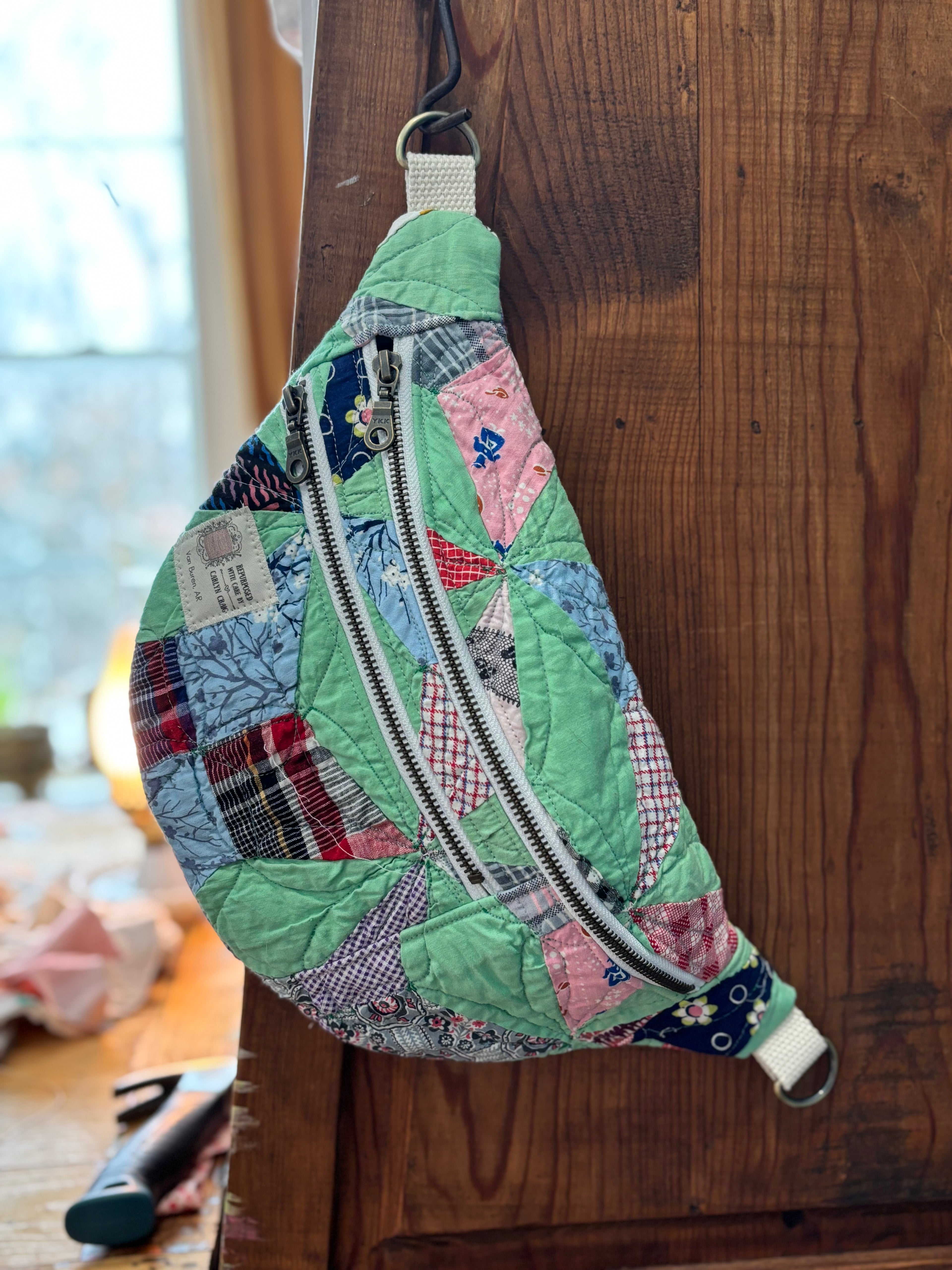 Repurposed Quilt Crossbody Bag